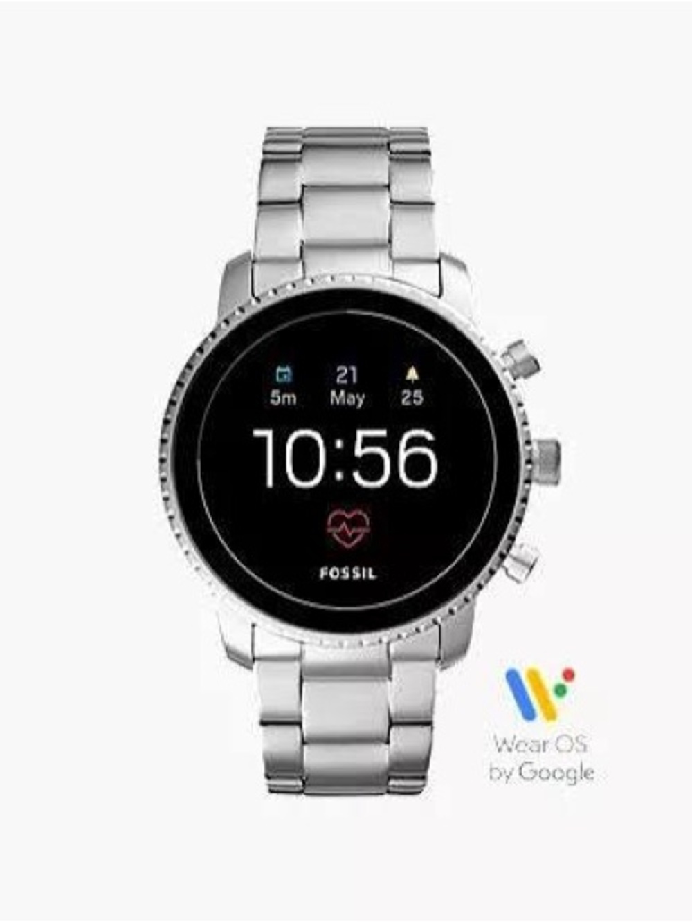 Fossil Silver Stainless Steel Smartwatch - Silver Wear OS by Google Men’s Watch